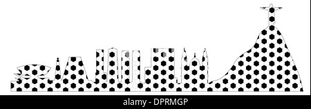 abstrakte Skyline von Rio De Janeiro Stockfoto