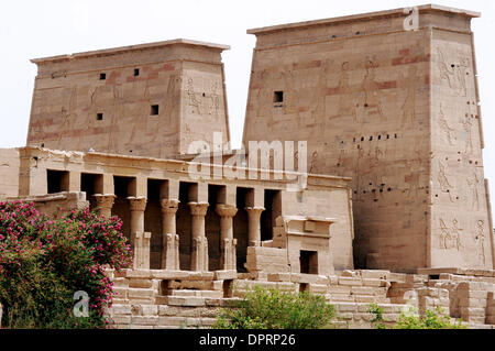 30. Dezember 2008 - Kairo, Ägypten - Tempel von Philae, Ägypten. (Kredit-Bild: © Rafael Ben-Ari/Chamäleons Auge/ZUMA Press) Einschränkungen: Unbekanntes Datum! Stockfoto