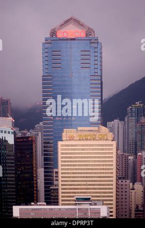 30. Dezember 2008 - Hong Kong, China - die große Cosco Gebäude in der Stadt von Hong Kong. (Kredit-Bild: © Rafael Ben-Ari/Chamäleons Auge/ZUMA Press) Einschränkungen: Unbekanntes Datum! Stockfoto