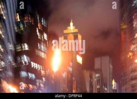 30. Dezember 2008 Leuchten - Hong Kong, China - Ampel in der Stadt von Hong Kong. (Kredit-Bild: © Rafael Ben-Ari/Chamäleons Auge/ZUMA Press) Einschränkungen: Unbekanntes Datum! Stockfoto