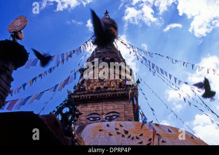 30. Dezember 2008 - Nepal, ist Nepal - Nepal ein Binnenstaat in Südasien mit das Himalaya-Gebirge, quer durch den nördlichen und westlichen Teilen und acht der zehn höchsten Berge der Welt, einschließlich der höchsten Mount Everest, die innerhalb ihrer Grenzen liegen. Hinduismus wird von einer großen Mehrheit der Bevölkerung praktiziert, aber das Land hat auch eine starke buddhistische Tradition.  (Cred Stockfoto