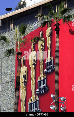 17. Februar 2009 - ist Los Angeles, Kalifornien, USA - An Oscars Billborad außerhalb der Kodak Theatre, Veranstaltungsort für die Awards in Hollywood fotografiert, wo die 81st Annual Academy Award Show Sonntag, 22. Februar 2009 stattfinden wird.  (Kredit-Bild: © Ringo Chiu/ZUMA Press) Stockfoto