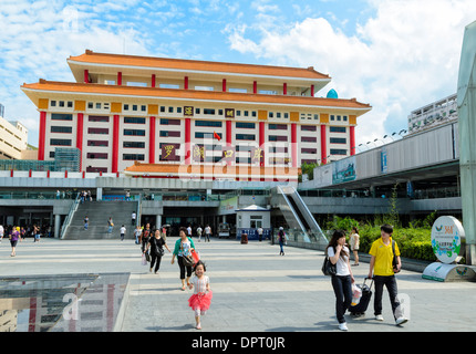 Luo Hu (Luohu) Grenzübergang von Shenzhen City, China, Hong Kong, wo es als Lo Wu bekannt ist. Stockfoto