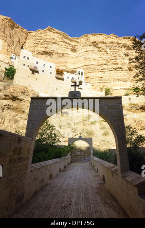 Alte St.-Georgs Kloster in der Judäischen Wüste Stockfoto