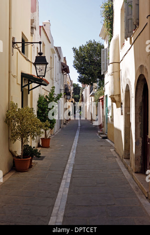 BACKSTREET IN RETHYMNON. KRETA. Stockfoto