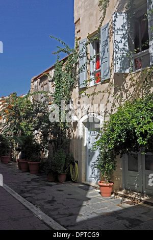 BACKSTREET IN RETHYMNON. KRETA. Stockfoto