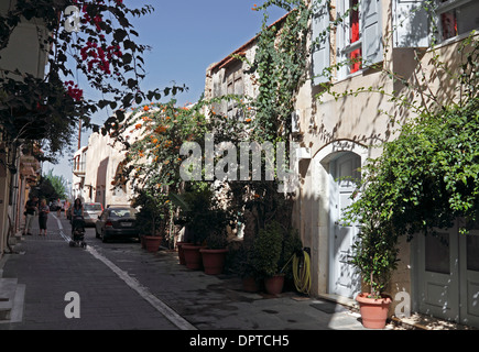 BACKSTREET IN RETHYMNON. KRETA. Stockfoto