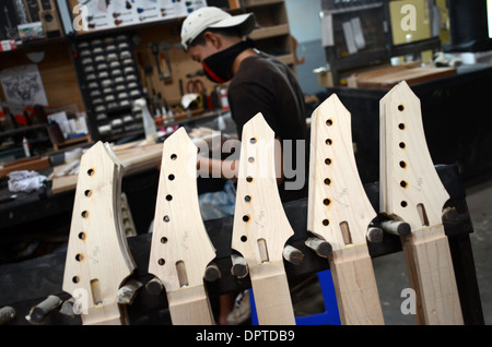 Rick Hanes Gitarren von Sidoarjo, Indonesien wurden als Gitarre des Jahres 2012 benannt Stockfoto