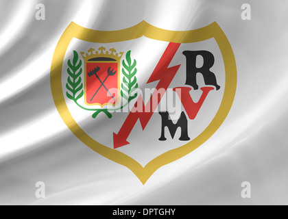 Rayo Vallecano Flag Symbol Logo Symbol Emblem Stockfoto