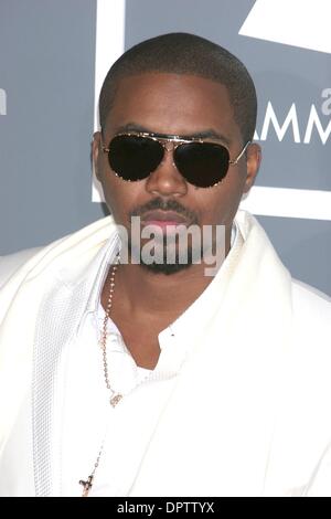 8. Februar 2009 statt - Los Angeles, Kalifornien, USA - NAS bei den 51. Grammy Awards im Staples Center, Los Angeles. (Kredit-Bild: © Paul Fenton/ZUMA Press) Stockfoto