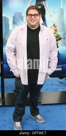 22. März 2009 - Los Angeles, Kalifornien, USA - Schauspieler JONAH HILL auf der "Monsters VS Aliens" Los Angeles Premiere statt im Gibson Amphitheater, Universal Studios (Credit-Bild: © Paul Fenton/ZUMA drücken) Stockfoto