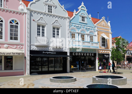 Zollfrei einkaufen in Oranjestad, Aruba Stockfoto