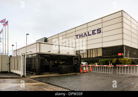 Belfast, Nordirland. 15. Januar 2014. Thales UK gewinnt 100 Millionen Pfund indonesische Werkvertrag Starstreak Raketen und Radar-Systeme, die in Belfast hergestellt werden. Bildnachweis: Stephen Barnes/Alamy Live-Nachrichten Stockfoto