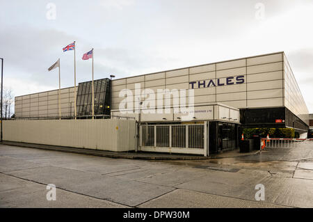 Belfast, Nordirland. 15. Januar 2014. Thales UK gewinnt 100 Millionen Pfund indonesische Werkvertrag Starstreak Raketen und Radar-Systeme, die in Belfast hergestellt werden. Bildnachweis: Stephen Barnes/Alamy Live-Nachrichten Stockfoto