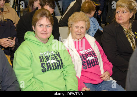 Manahawkin, NJ, USA. 16. Januar 2014. Gouverneur Chris Christie besucht Manahawkin, NJ zu sprechen, erreichen eines Meilensteins im Hurrikan Sandy Relief Michael Glenn 2014. Bildnachweis: Michael Glenn/Alamy Live-Nachrichten Stockfoto