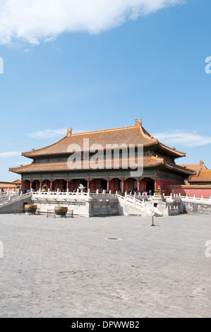 Palast der Himmlischen Reinheit (Qianqinggong) in der verbotenen Stadt, Peking, China Stockfoto