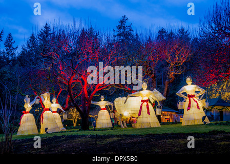 12 Days of Christmas anzuzeigen, Butchart Gardens, Brentwood Bay, Vancouver Island, British Columbia, Kanada Stockfoto