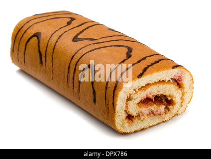 Brötchen Kuchen isoliert auf weiss Stockfoto