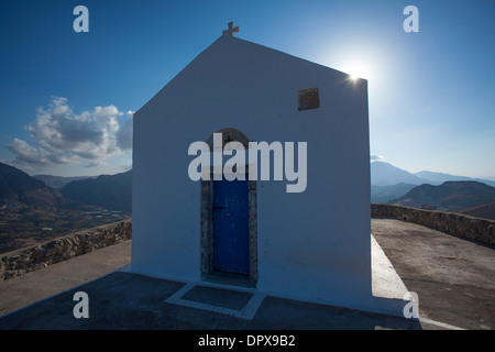 Die Berg Kirche von Timios Stavros, in der Nähe von Plakias, Bezirk Rethymnon, Kreta, Griechenland. Stockfoto