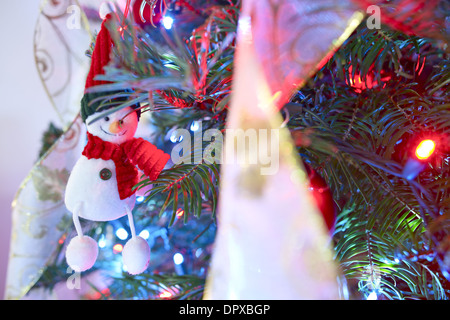 Schneemann Weihnachtsschmuck. Ferien-Thema Stockfoto