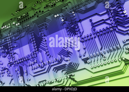 Abstrakte Platine Hintergrund 3D Render Illustration. Stockfoto