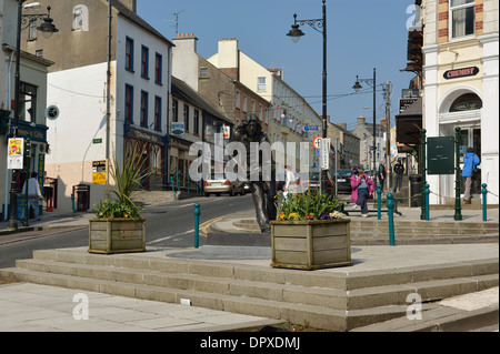 Statue von Rory Gallagher native Stadtzentrum Ballyshannon County Donegal Ireland Stockfoto