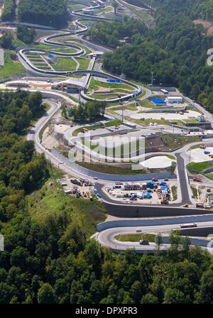 Sliding Center Sanki, AUGUST 2013: Gesamtansicht der Sliding Center Sanki in Sotschi, Russland. Sotschi Gastgeber der Olympischen Winterspiele vom 07. bis 23. Februar 2014. © Handout/Olympstroy über AFLO/Alamy Live-Nachrichten Stockfoto