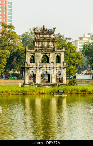 Schildkröte Turm von Hanoi-Hoan-Kiem-See, Hanoi, Vietnam Stockfoto