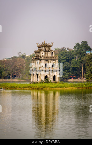 Schildkröte Turm von Hanoi-Hoan-Kiem-See, Hanoi, Vietnam Stockfoto