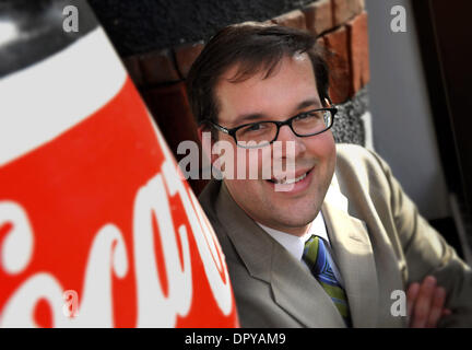 10. Februar 2009 - Atlanta, Georgia, USA - ADAM BROWN Direktor der digitalen Kommunikation für den Coca-Cola-Konzern.  (Kredit-Bild: © Robin Nelson/ZUMA Press) Stockfoto