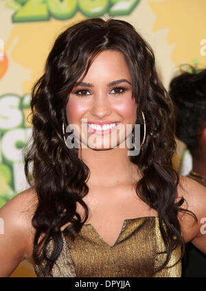 28. März 2009 statt - Westwood, Kalifornien, USA - Schauspielerin DEMI LOVATO Ankunft in Nickelodeon 22. Annual Kids' Choice Awards an UCLA Pauley Pavilion. (Kredit-Bild: © Lisa O'Connor/ZUMA Press) Stockfoto