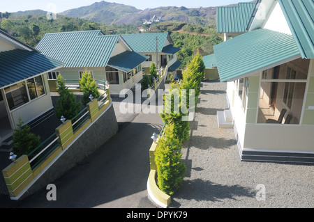 Hütten / Resorts in Vagamon, Kerala, Indien Stockfoto