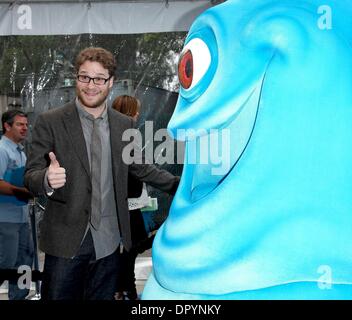 22. März 2009 statt - Universal City, Kalifornien, USA - Schauspieler SETH ROGEN Ankunft in "Monsters VS Aliens" Los Angeles Premiere im Gibson Amphitheatre. (Kredit-Bild: © Lisa O'Connor/ZUMA Press) Stockfoto