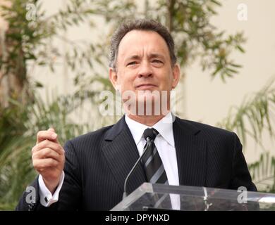 14. April 2009 feiert - Hollywood, Kalifornien, USA - Schauspieler TOM HANKS George Harrison geehrt posthum mit Stern auf dem Walk of Fame in Hollywood.  (Kredit-Bild: © Lisa O'Connor/ZUMA Press) Stockfoto