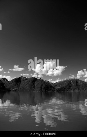 Berge rund um Sognefjorden Fjord, Sogn Og Fjordane Region von Norwegen, Skandinavien, Europa. Stockfoto