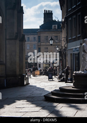 Ansicht der Abteikirche von Bath, Somerset von Orange Grove Stockfoto