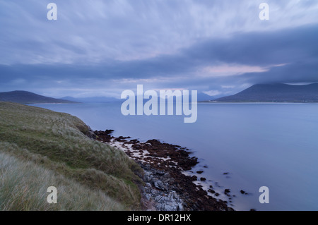 Ein Blick über den Klang von z. aus Horgabost, Isle of Harris, äußeren Hebriden, Schottland Stockfoto