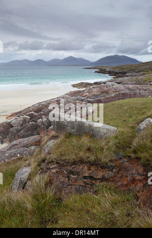 Die atemberaubenden Dünen und Strand in Luskentyre, Isle of Harris, äußeren Hebriden, Schottland Stockfoto