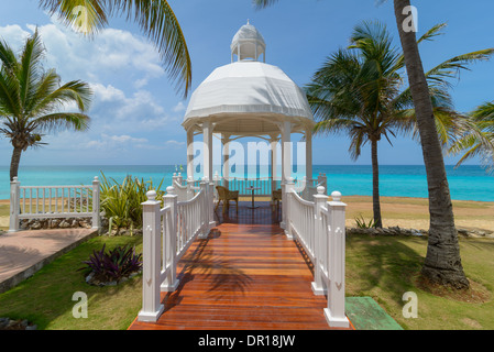 Pavillon am Meer, Pavillon am Strand Stockfoto