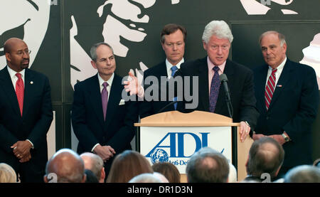 28. April 2009 Mitglied des Verwaltungsrats - Philadelphia, Pennsylvania, USA - Pennsylvania Gouverneur ED RENDELL und ADL KEN JARIN ADL Regional Director BARRY MORRISON und Bürgermeister NUTTER und ehemalige Präsident BILL CLINTON. Präsident Clinton eine besondere Hommage an Bürgermeister Michael A. Nutter auf der Anti-Defamation League Frühling Veranstaltung geliefert. Präsident Clinton trat Pennsylvania Gouverneur Ed Rendell und ov Stockfoto