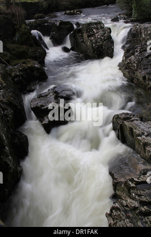 Wasserfall in Betws-y-Coed, Nordwales Stockfoto