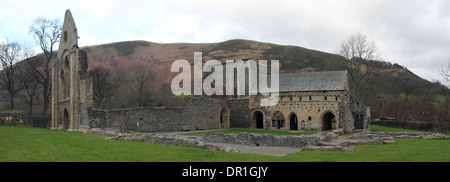 Valle Crucis Abbey, 13. Jahrhundert Zisterzienser Mönche Kloster in der Nähe von Llangollen in der Dee-Tal Stockfoto