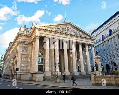 Die Royal Exchange, Threadneedle Street, City of London, London, England, Vereinigtes Königreich Stockfoto