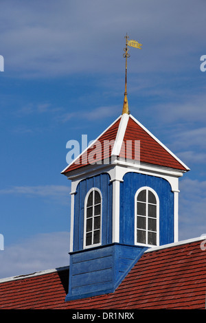 Turm der Bethel Church in Altstadt, Sisimiut (Holsteinsborg), Westgrönland Stockfoto