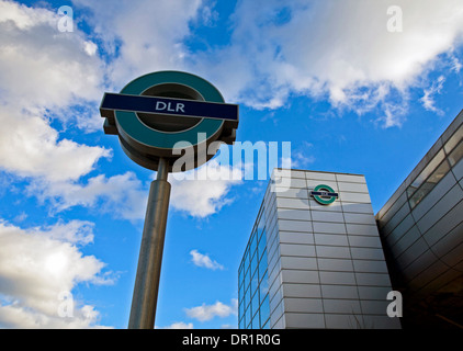 DLR-Bahnhof West Silvertown, East London, London, England, Vereinigtes Königreich Stockfoto