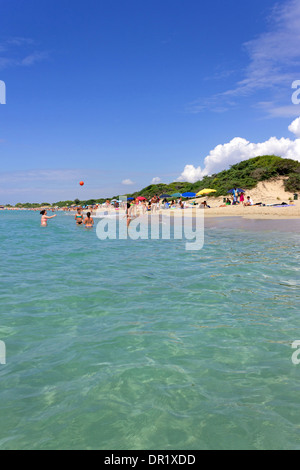 Italien, Apulien, Porto Cesareo, Punta Prosciutto Strand. Stockfoto