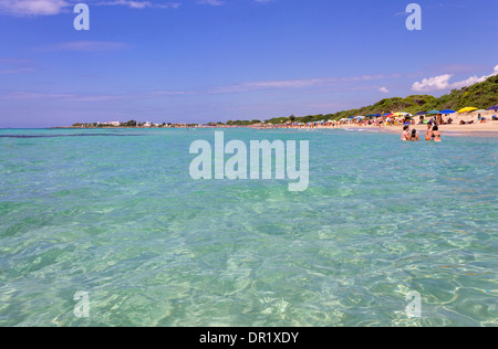 Italien, Apulien, Porto Cesareo, Punta Prosciutto Strand. Stockfoto