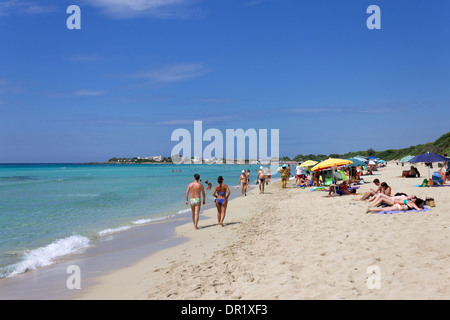 Italien, Apulien, Porto Cesareo, Punta Prosciutto Strand. Stockfoto