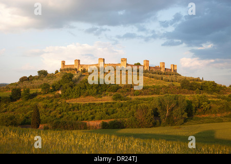 Ansicht von Monteriggioni, Siena Provinz, Toskana, Italien, Europa Stockfoto
