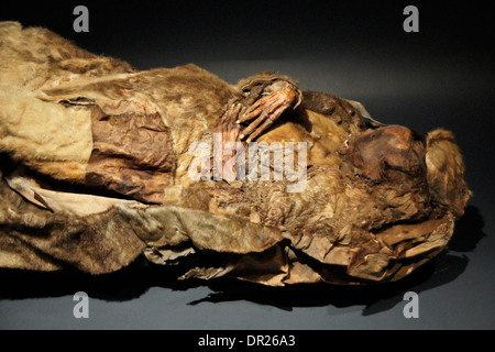 Qilakitsoq Mumie im Nationalmuseum Grönland in Nuuk, Grönland Stockfoto